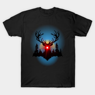 Holiday Spirit Christmas Outdoors red nose reindeer T-Shirt